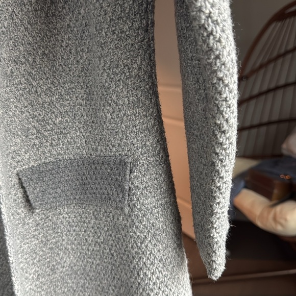Gray Knit Open Front Cardigan - Picture 2 of 5